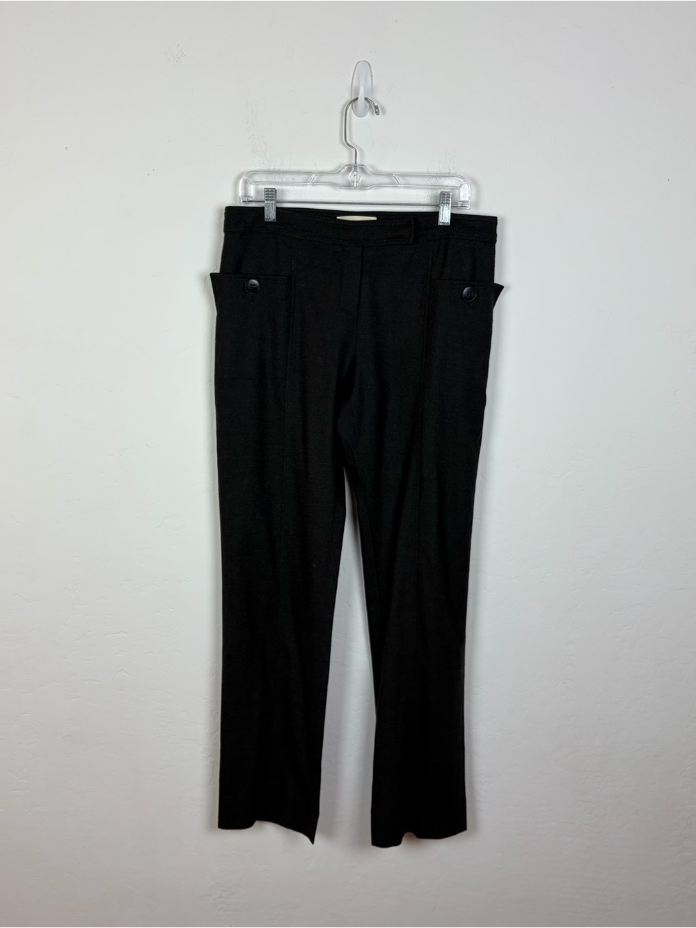 Valentino Dark Grey Wool/Cashmere Straight Leg Pants